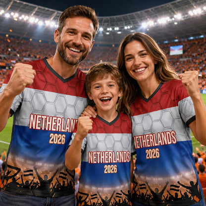 Custom Netherlands Soccer Jersey 2026 World Cup, Personalized Name Number Shirt for Men Women Kids, Netherlands Fan Apparel Gift | XN88