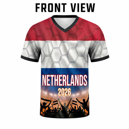 Custom Netherlands Soccer Jersey 2026 World Cup, Personalized Name Number Shirt for Men Women Kids, Netherlands Fan Apparel Gift | XN88