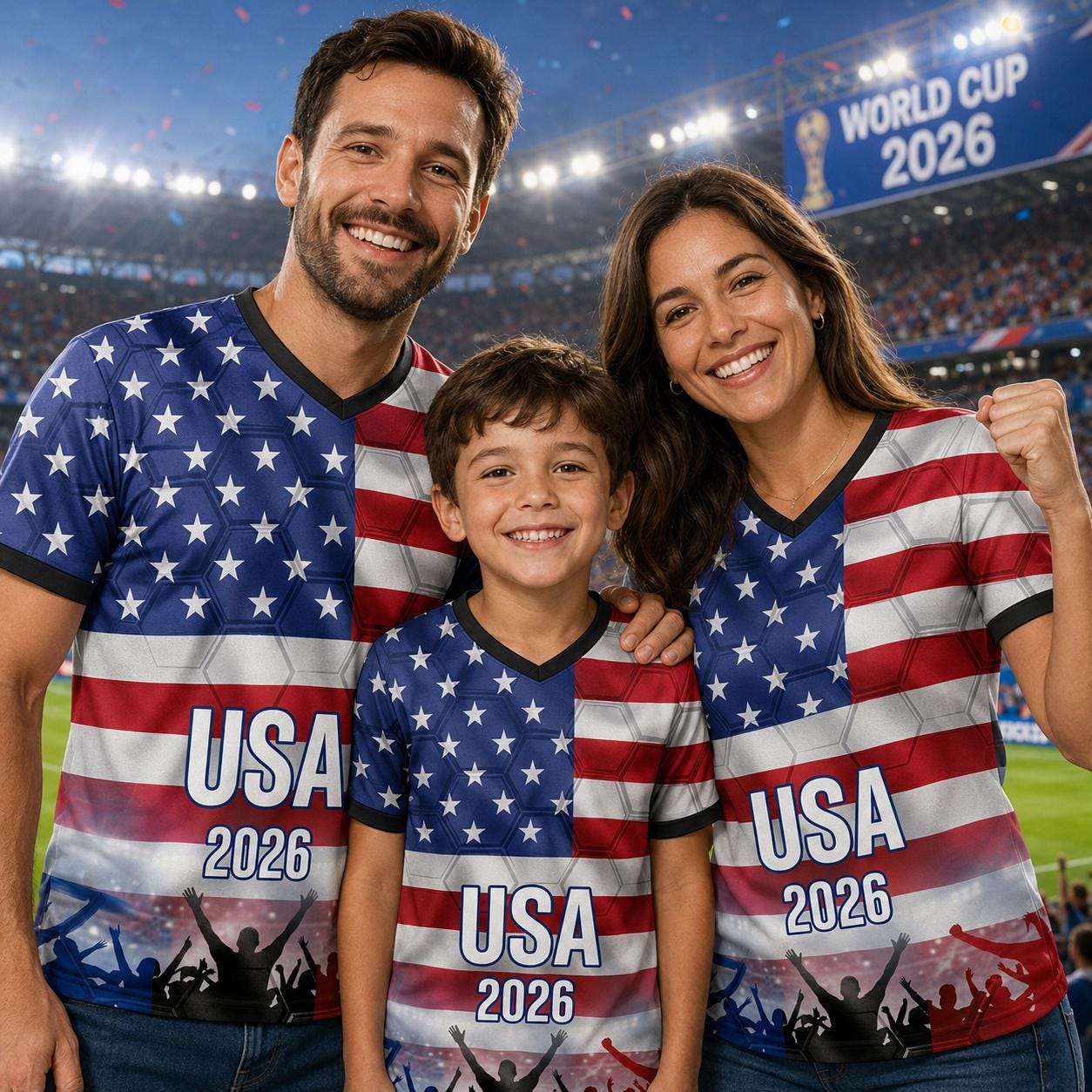 Custom USA Soccer Jersey 2026 World Cup, Personalized Name Number Shirt for Men Women Kids, USA Fan Apparel Gift | LR95