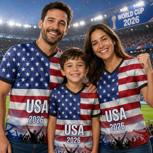 Custom USA Soccer Jersey 2026 World Cup, Personalized Name Number Shirt for Men Women Kids, USA Fan Apparel Gift | LR95