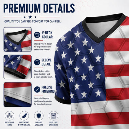 Custom USA Soccer Jersey 2026 World Cup, Personalized Name Number Shirt for Men Women Kids, USA Fan Apparel Gift | LR95