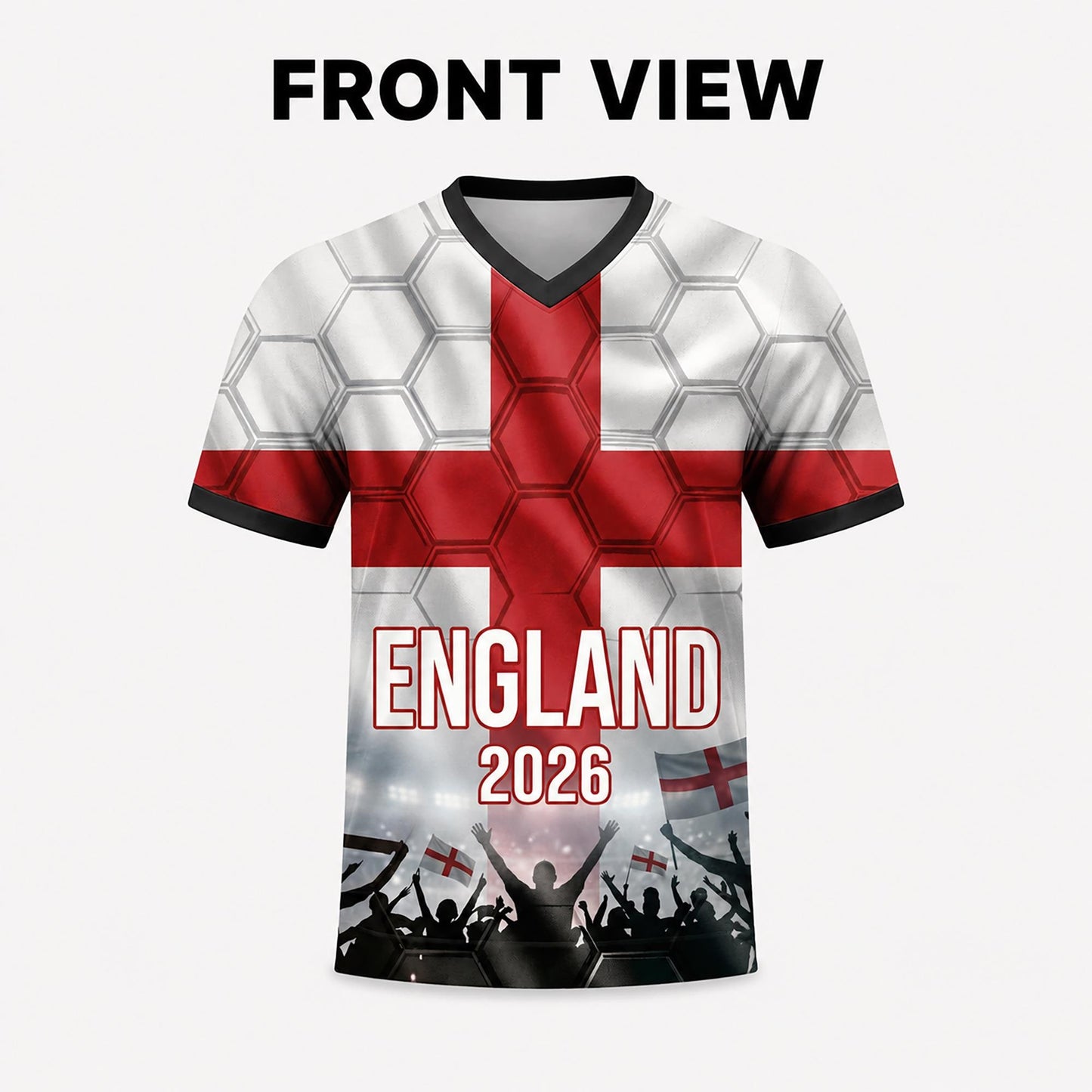 Custom England Soccer Jersey 2026 World Cup, Personalized Name Number Shirt for Men Women Kids, England Fan Apparel Gift | DE53