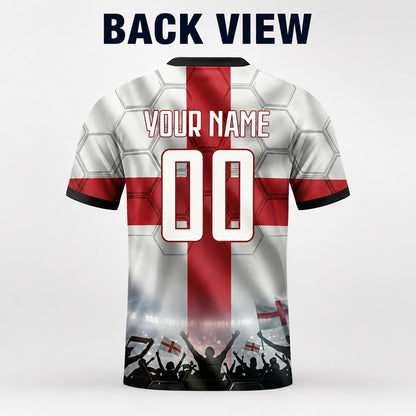 Custom England Soccer Jersey 2026 World Cup, Personalized Name Number Shirt for Men Women Kids, England Fan Apparel Gift | DE53
