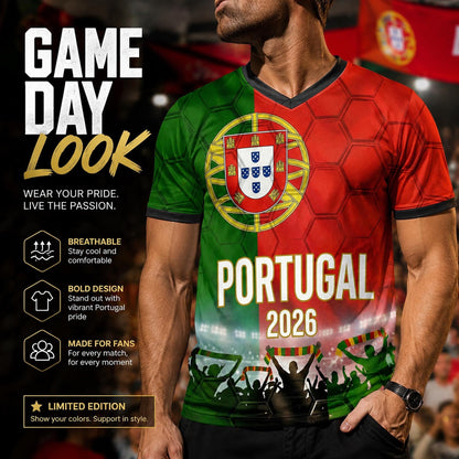 Custom Portugal Soccer Jersey 2026 World Cup, Personalized Name Number Shirt for Men Women Kids, Portugal Fan Apparel Gift | SS48