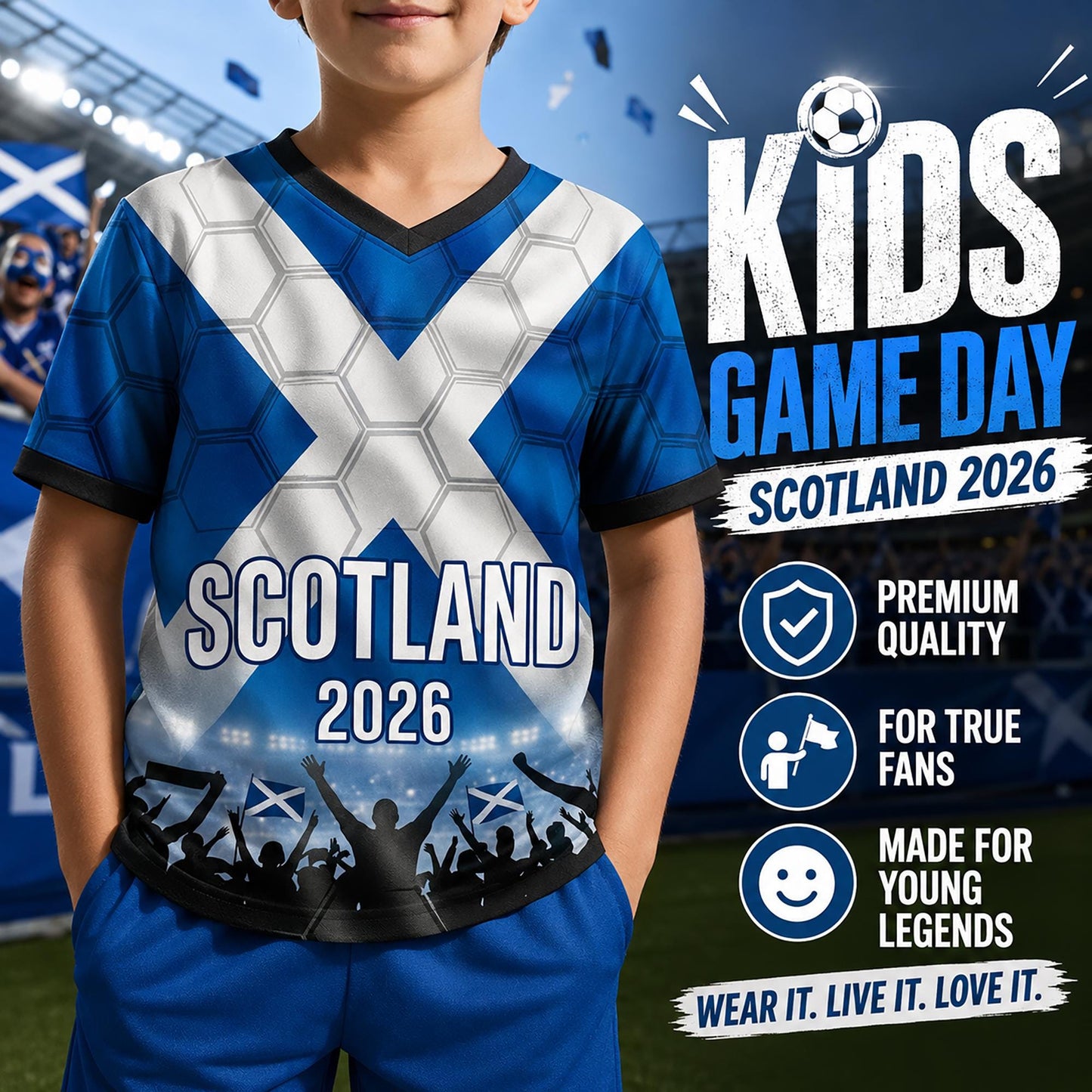 Custom Scotland Soccer Jersey 2026 World Cup, Personalized Name Number Shirt for Men Women Kids, Scotland Fan Apparel Gift | NP24