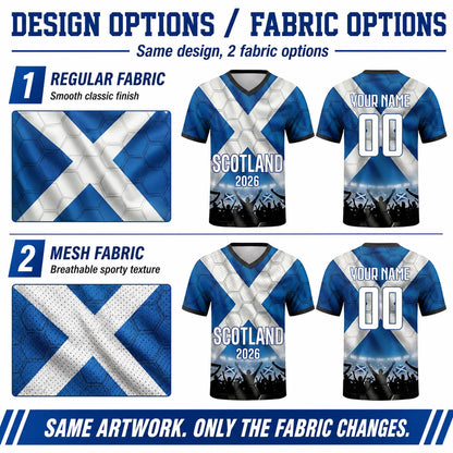 Custom Scotland Soccer Jersey 2026 World Cup, Personalized Name Number Shirt for Men Women Kids, Scotland Fan Apparel Gift | NP24