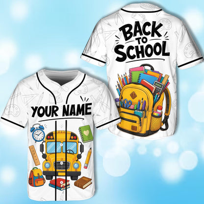 Personalized Teacher Team Shirt, Back to School Baseball Jersey, Custom Teacher Name Number Shirt, Classroom Gift Idea, Teach Love Inspire | HM30