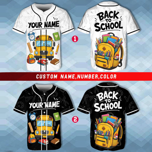 Personalized Teacher Team Shirt, Back to School Baseball Jersey, Custom Teacher Name Number Shirt, Classroom Gift Idea, Teach Love Inspire | HM30