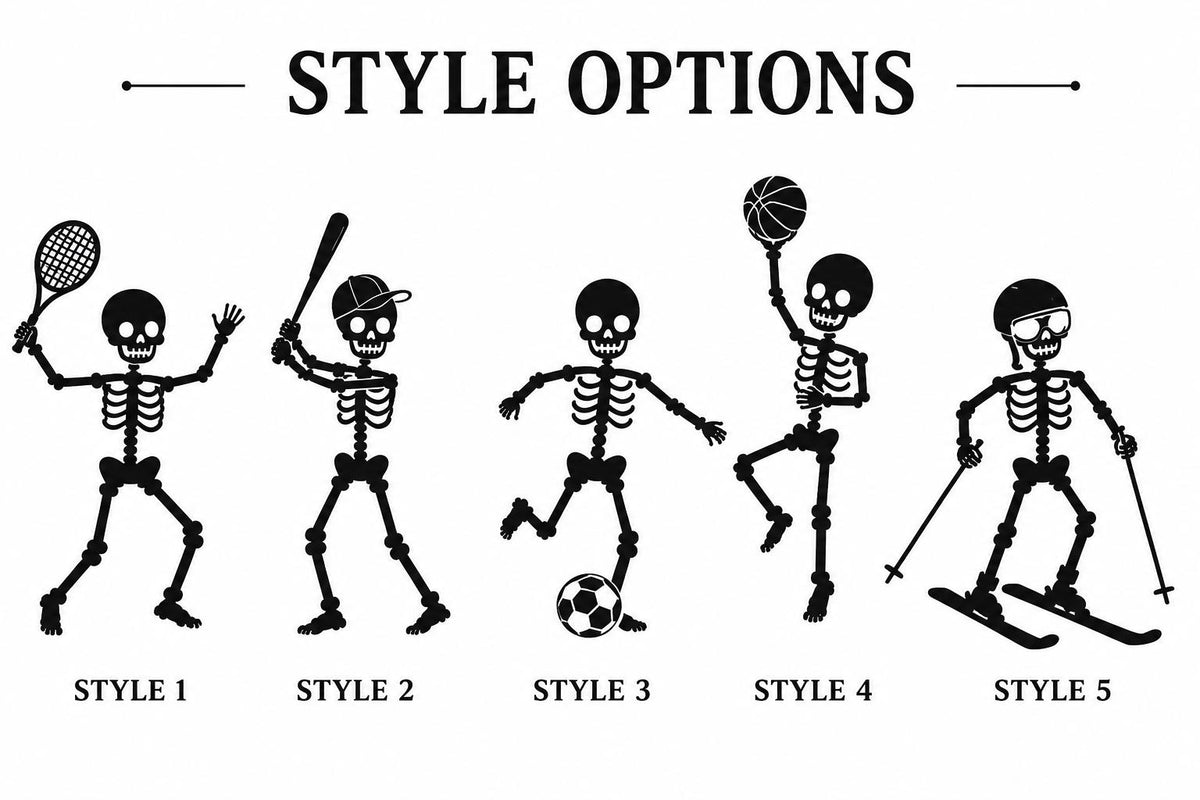 Sports Skeleton Garden Stakes, Halloween Yard Decor, Metal Skeleton Lawn Art, Spooky Outdoor Display, Fall Decor, Halloween Garden Decor