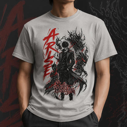 Solo Leveling Arise Shirt, Sung Jinwoo Shadow Monarch Anime Graphic Tee
