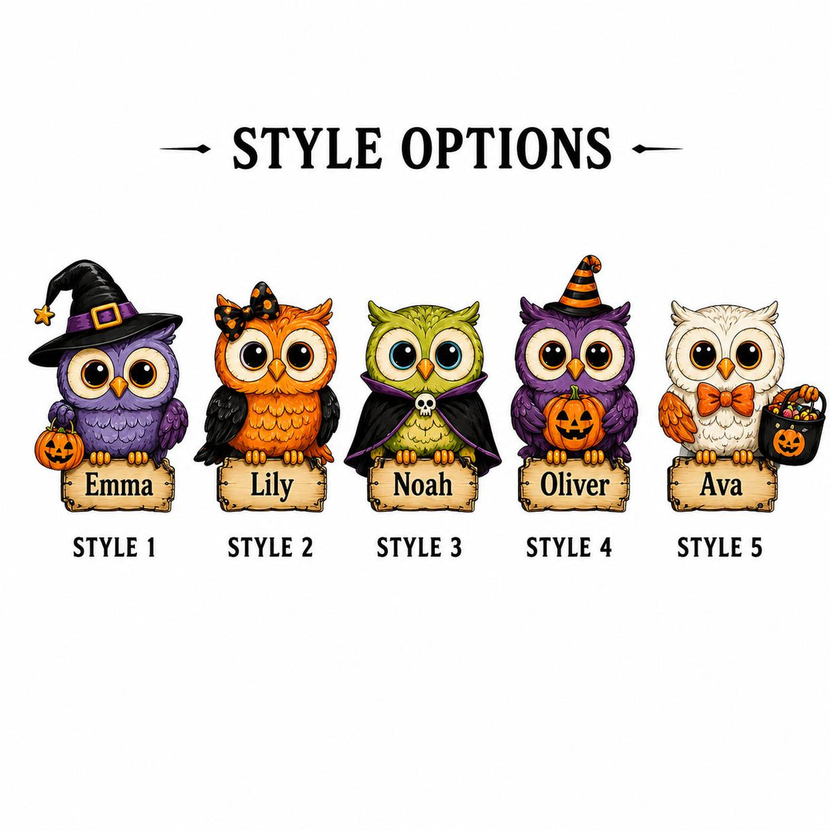 Personalized Owl Family Halloween Metal Sign, Custom Spooky Owl Crew Name Plaque, Cute Owl Door Hanger, Fall Home Decor, Entryway Decor