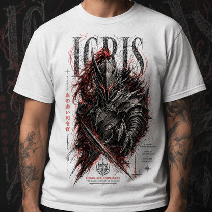 Solo Leveling Igris Shirt, Blood-Red Commander Manga Graphic Tee with Shadow Knight Armor, Dark Fantasy Anime Gift for Fans and Collectors