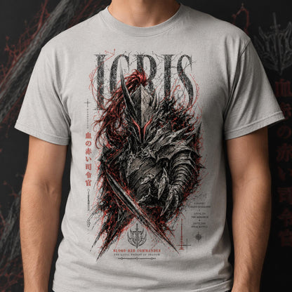Solo Leveling Igris Shirt, Blood-Red Commander Manga Graphic Tee with Shadow Knight Armor, Dark Fantasy Anime Gift for Fans and Collectors