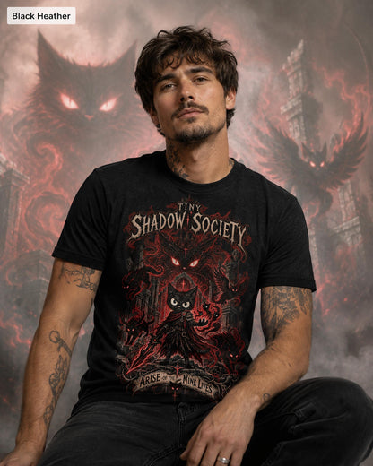 Anime T Shirt, Anime Graphic Tee, Dark Fantasy Cat Knight, Gothic Cat Shirt, Manga Shirt, Fantasy Anime Tee, Anime Fan Gift, Cat Lover Tee