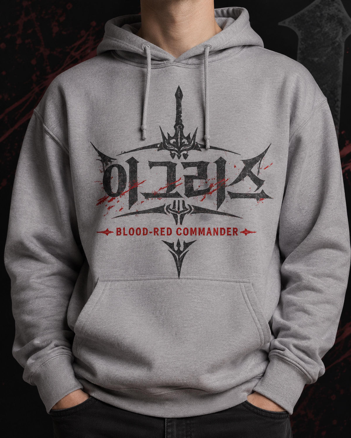 Solo Leveling Igris Hoodie, Front & Back Anime Graphic Hoodie, Blood-Red Commander Dark Fantasy Manga Hoodie, Shadow Monarch Anime Fan Gift