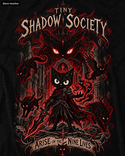 Anime T Shirt, Anime Graphic Tee, Dark Fantasy Cat Knight, Gothic Cat Shirt, Manga Shirt, Fantasy Anime Tee, Anime Fan Gift, Cat Lover Tee