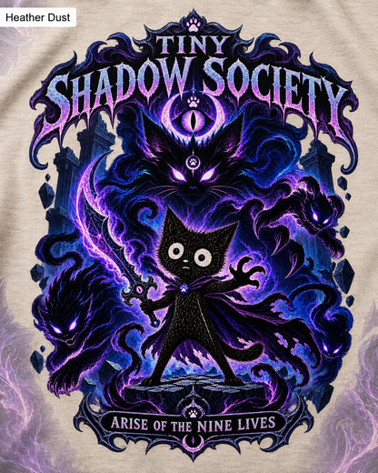 Anime T Shirt, Dark Fantasy Anime Graphic Tee, Gothic Cat Manga Shirt, Purple Shadow Magic, Streetwear Tee, Fantasy Gamer Gift, Anime Cat