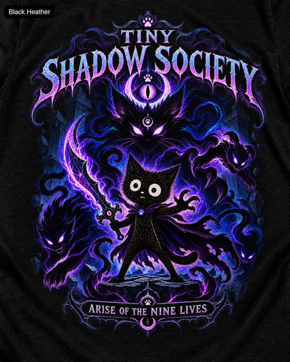 Anime T Shirt, Dark Fantasy Anime Graphic Tee, Gothic Cat Manga Shirt, Purple Shadow Magic, Streetwear Tee, Fantasy Gamer Gift, Anime Cat