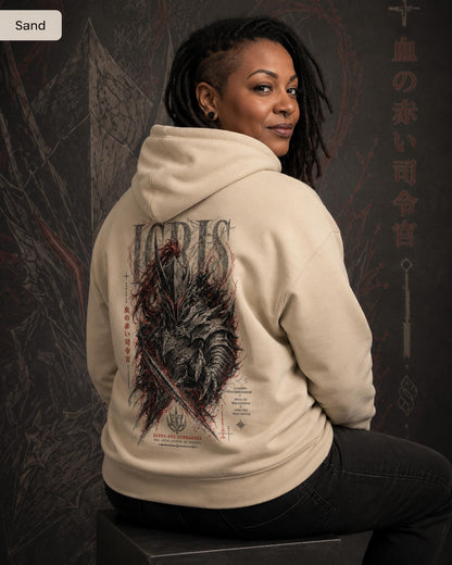 Solo Leveling Igris Hoodie, Front & Back Anime Graphic Hoodie, Blood-Red Commander Dark Fantasy Manga Hoodie, Shadow Monarch Anime Fan Gift