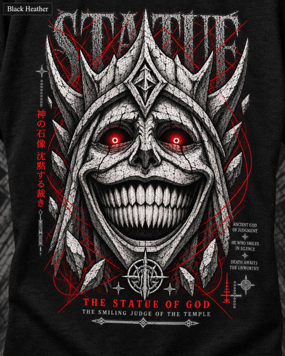 Solo Leveling Statue of God Shirt, Anime Graphic Tee, Cartenon Temple Dark Fantasy Manga Shirt, Smiling Judge Streetwear Anime Gift for Fans