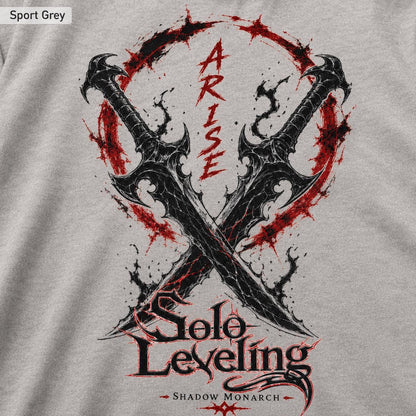 Solo Leveling Arise Hoodie, Front & Back Print, Shadow Monarch Anime Graphic Hoodie, Dark Fantasy Manga Hoodie, Unisex Anime Streetwear Gift