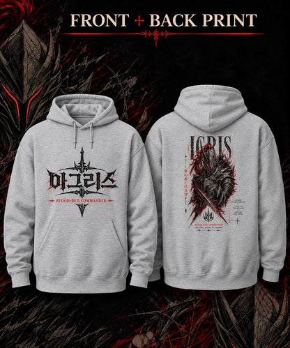 Solo Leveling Igris Hoodie, Front & Back Anime Graphic Hoodie, Blood-Red Commander Dark Fantasy Manga Hoodie, Shadow Monarch Anime Fan Gift