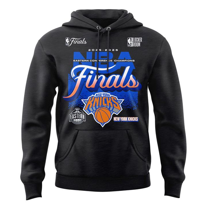 Men's New York Knicks  Charcoal 2026 Eastern Conference Champions Two-Sided Hoodie | NM79
