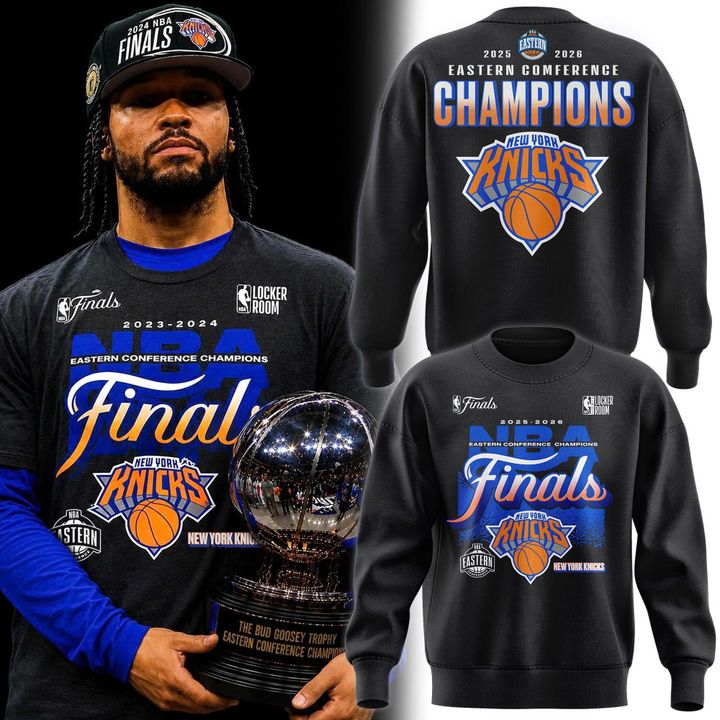 Men's New York Knicks  Charcoal 2026  Eastern Conference Champions Two-Sided Sweatshirt | SW36