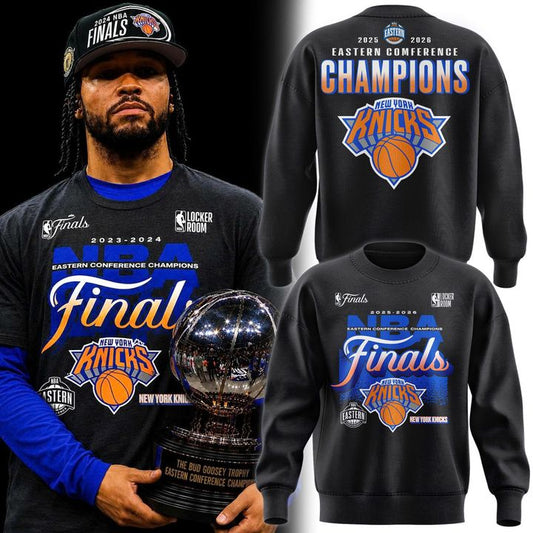 Men's New York Knicks  Charcoal 2026  Eastern Conference Champions Two-Sided Sweatshirt | SW36