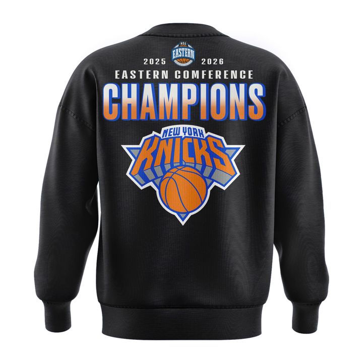 Men's New York Knicks  Charcoal 2026  Eastern Conference Champions Two-Sided Sweatshirt | SW36
