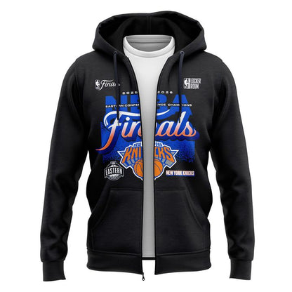 Men's New York Knicks  Charcoal 2026 Eastern Conference Champions Two-Sided Zip Hoodie | OF66