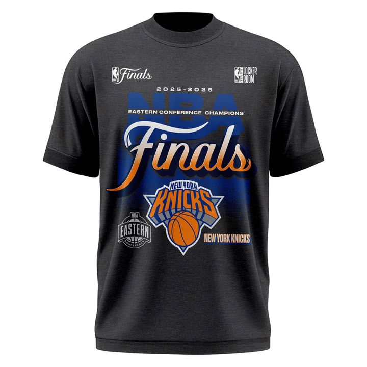 2026 Exclusive New York Knicks Eastern Conference Champions Locker Room Team Signatures Print Tee. | RQ21
