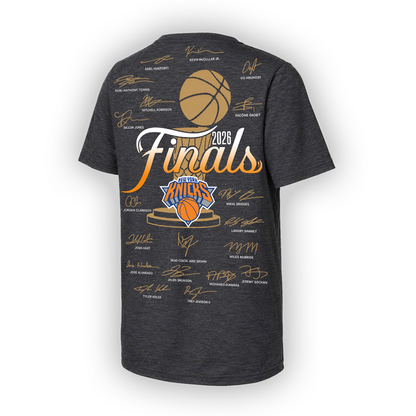 2026 Exclusive New York Knicks Eastern Conference Champions Locker Room Team Signatures Print Tee | DM66