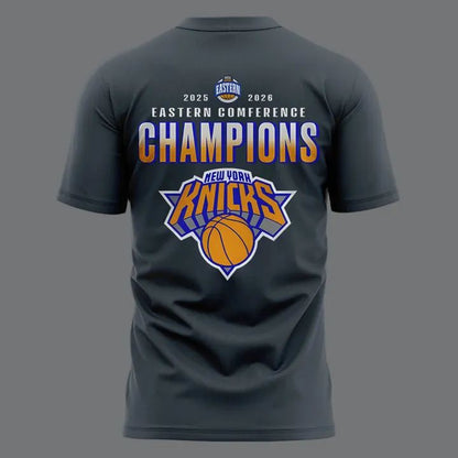 New York Knicks Fanatics Charcoal 2026 Eastern Conference Champ 2-Sided Tee | UU52