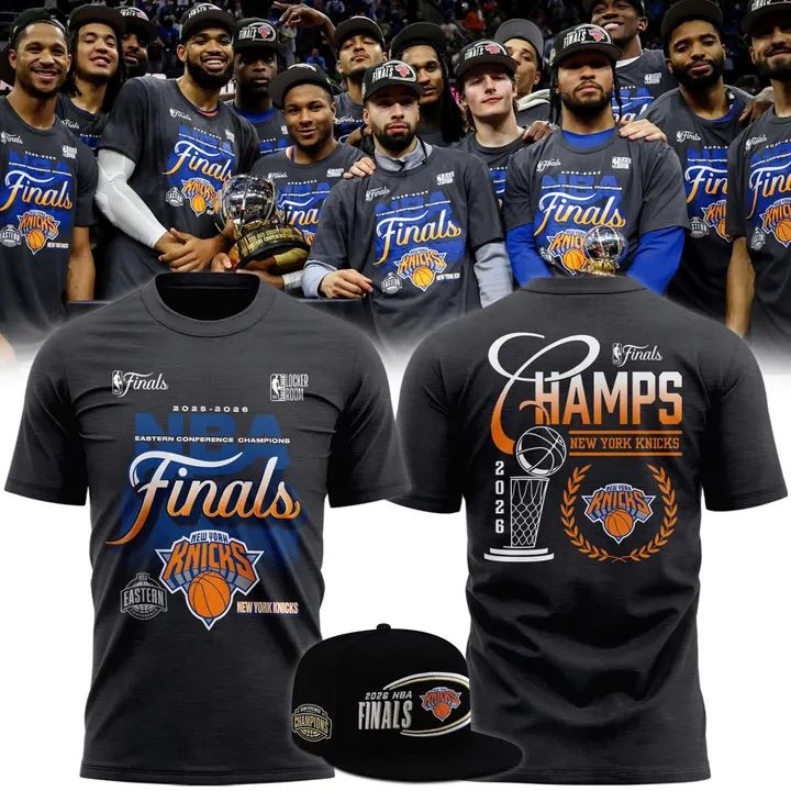 New York Knicks Charcoal 2026 Eastern Conference Champions Locker Room Tee | DG95