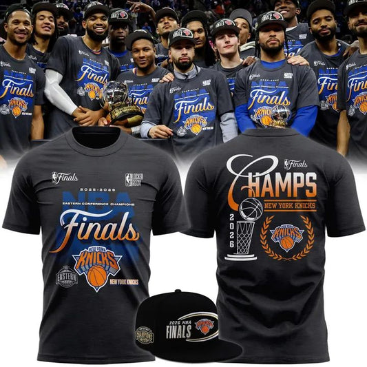 New York Knicks Charcoal 2026 Eastern Conference Champions Locker Room Tee | DG95