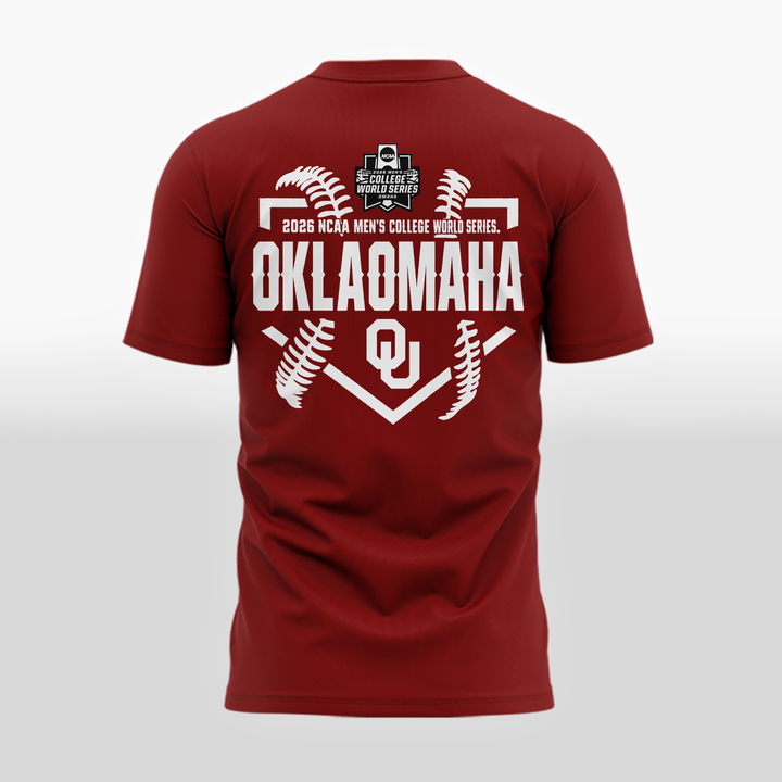 Oklahoma Sooners  2026  Baseball College World Series OKLAOMAHA  T-shirt | EE49