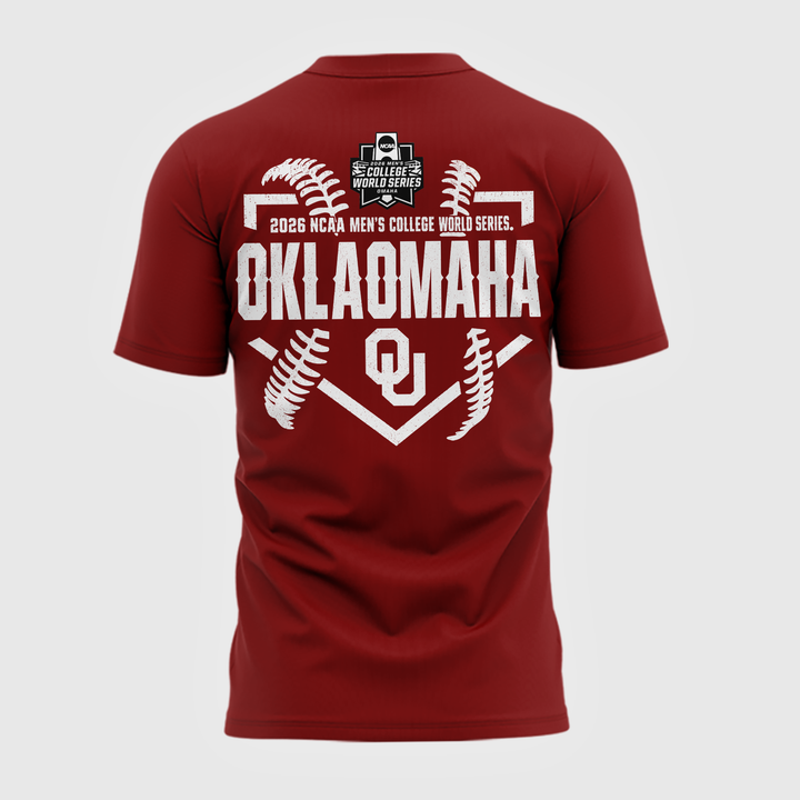 Oklahoma Sooners  2026  Baseball College World Series OKLAOMAHA  T-shirt | IS54