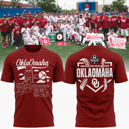 Oklahoma Sooners  2026  Baseball College World Series OKLAOMAHA  T-shirt | IS54
