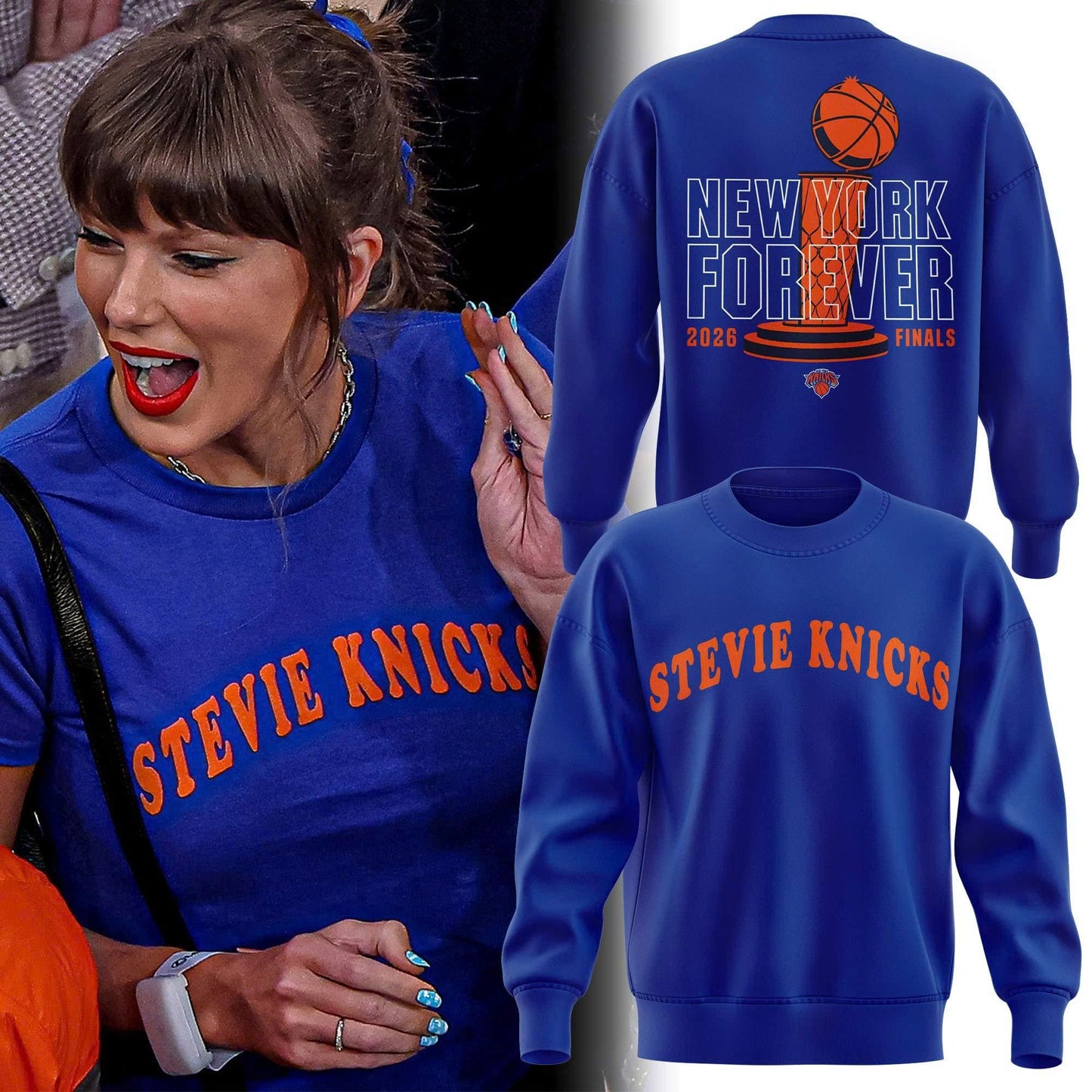 Stevie Knicks Shirt, Taylor Swift Sweatshirt, New York Knicks Finals Sweatshirt | ZI51