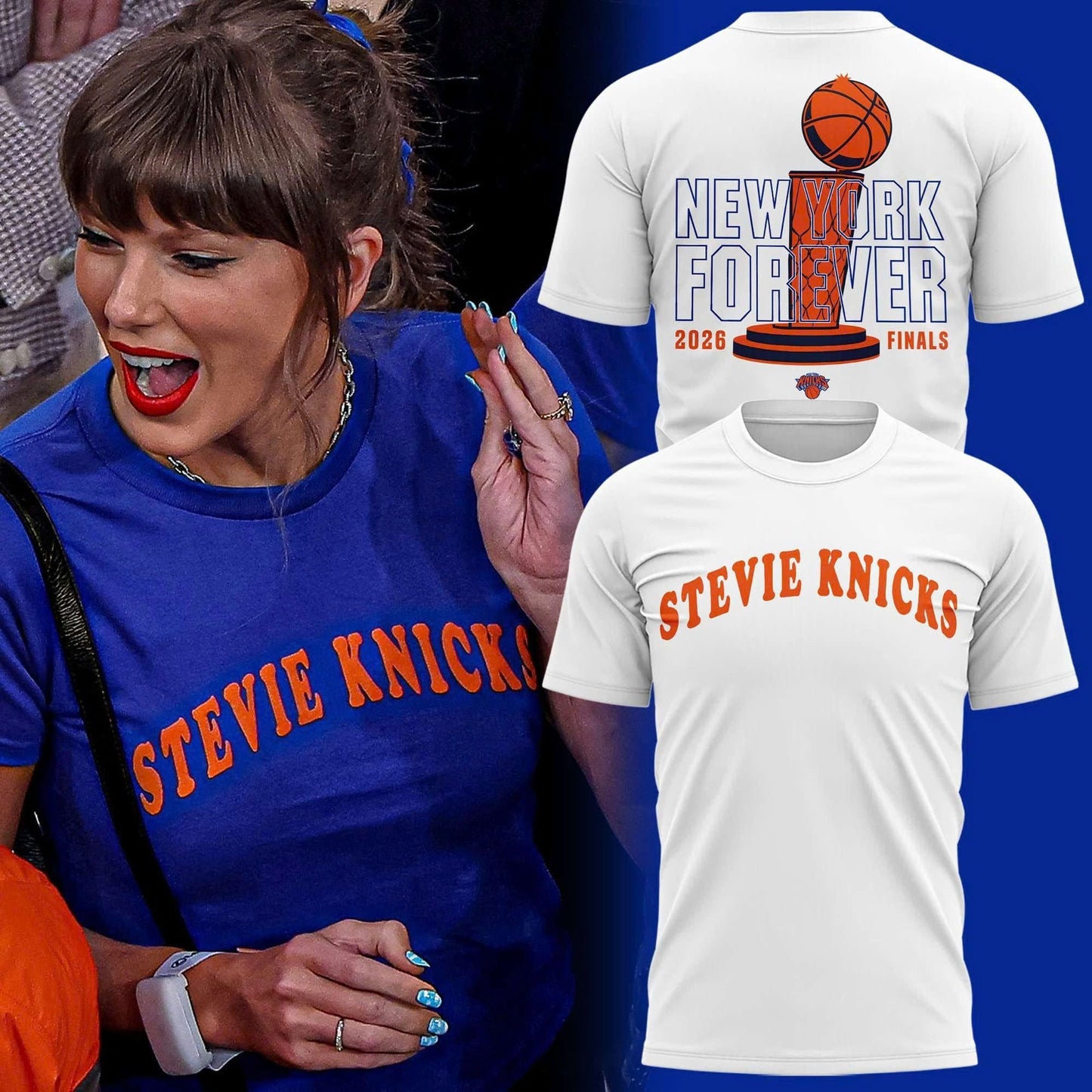 Stevie Knicks Shirt, Taylor Swift Shirt-White, New York Knicks Finals Shirt | WE65