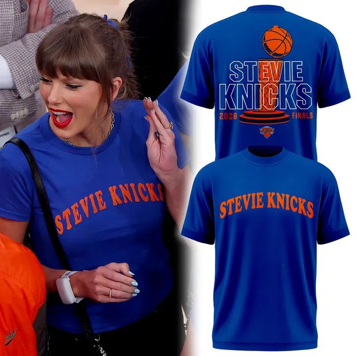 New York Knicks Stevie Knicks 2026 Finals T-Shirt - Blue v2 | SG78