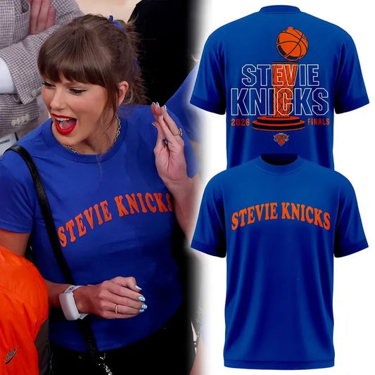New York Knicks Stevie Knicks 2026 Finals T-Shirt - Blue v2 | SG78
