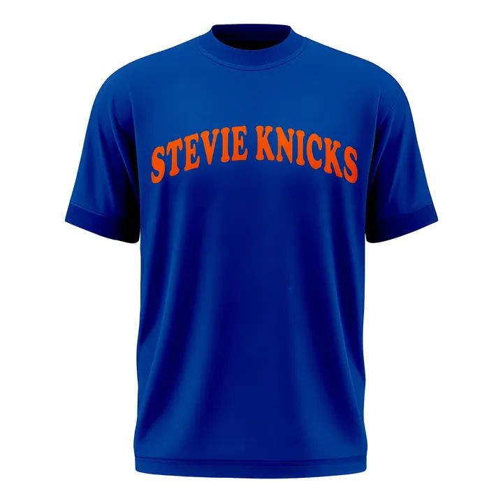 New York Knicks Stevie Knicks 2026 Finals T-Shirt - Blue v2 | SG78