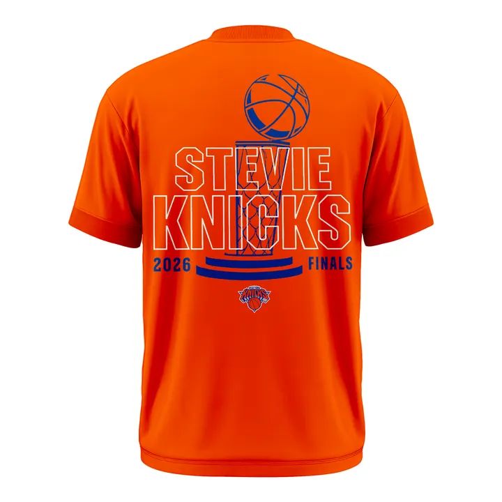 New York Knicks Stevie Knicks 2026 Finals T-Shirt - Orange v2 | MF48