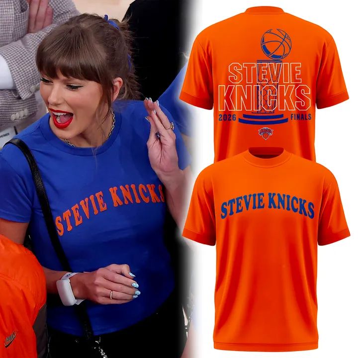 New York Knicks Stevie Knicks 2026 Finals T-Shirt - Orange v2 | MF48