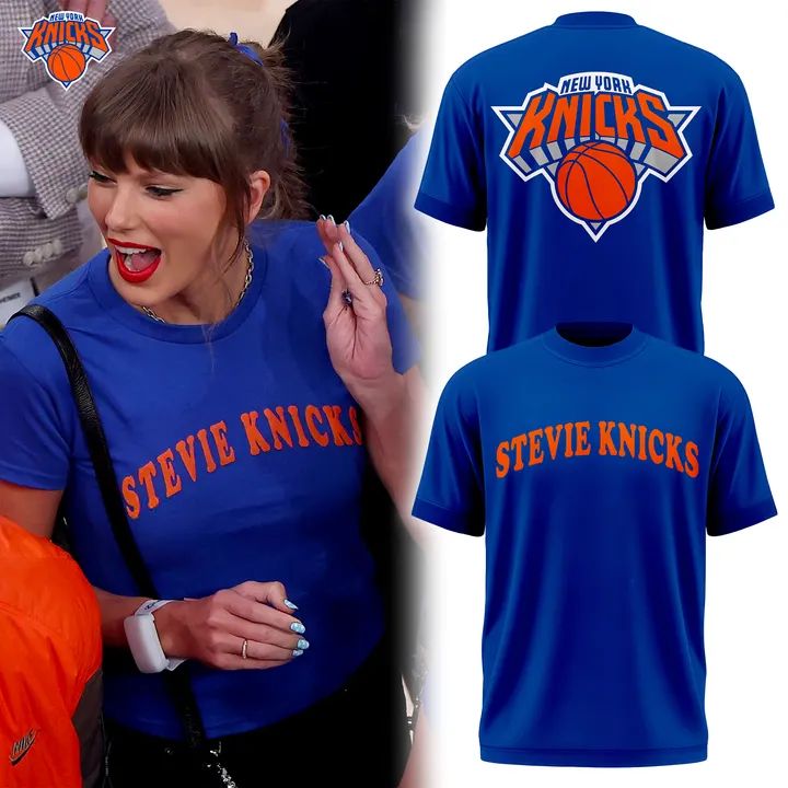 New York Knicks Stevie Knicks 2026 Finals T-Shirt - Blue v1 | EZ11