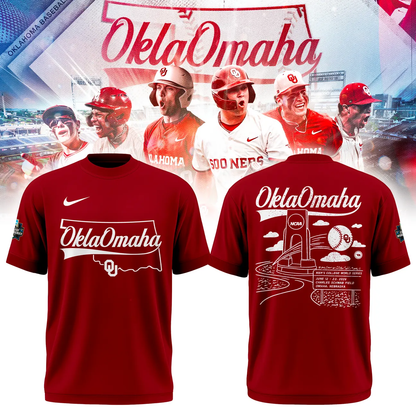 Oklahoma Baseball "OklaOmaha" T-shirt - Red | BE31