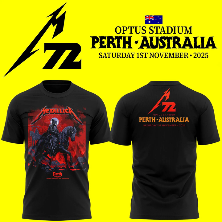 Metallica M72 World Tour M72Perth T-shirt | KD77