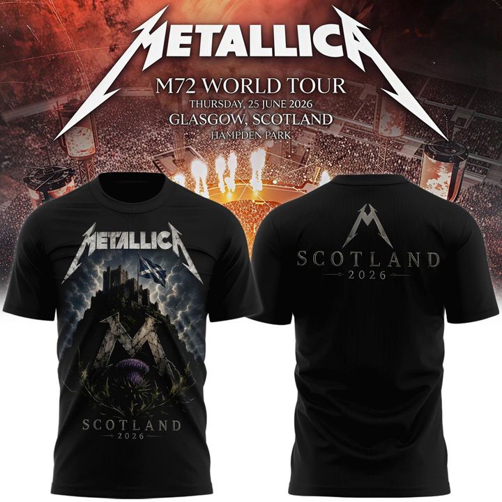 Metallica M72 World Tour 2026 Glasgow T-shirt | MZ49
